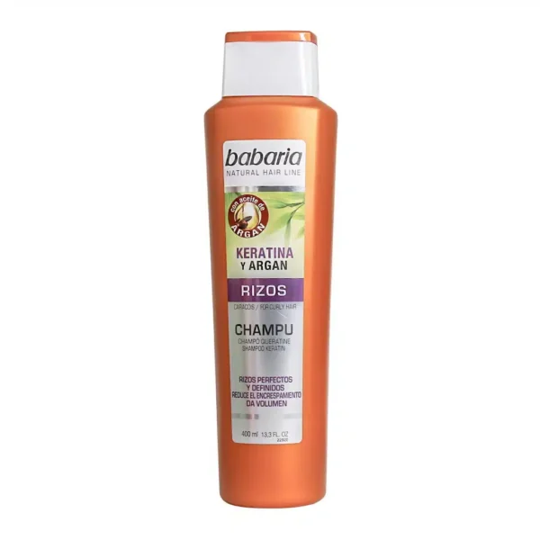شامپو موهای فر باباریا حاوی کراتین و روغن آرگان 400 میلی لیتر - 1