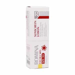 لوسیون ضد آفتاب SPF90 رومینا مناسب پوست چرب