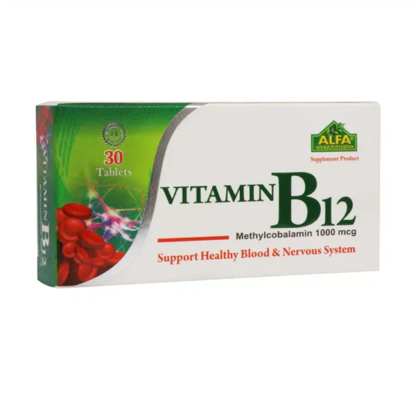 قرص ویتامین B12 1000 میکروگرم آلفا ویتامینز 30 عدد - 1