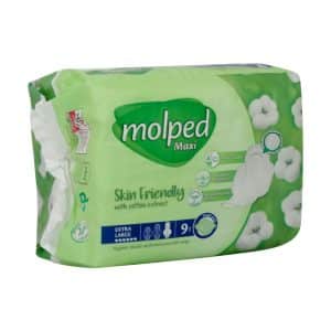 نوار بهداشتی بالدار نیمه ضخیم مشبک مولپد مدل Maxi سایز خیلی بزرگ